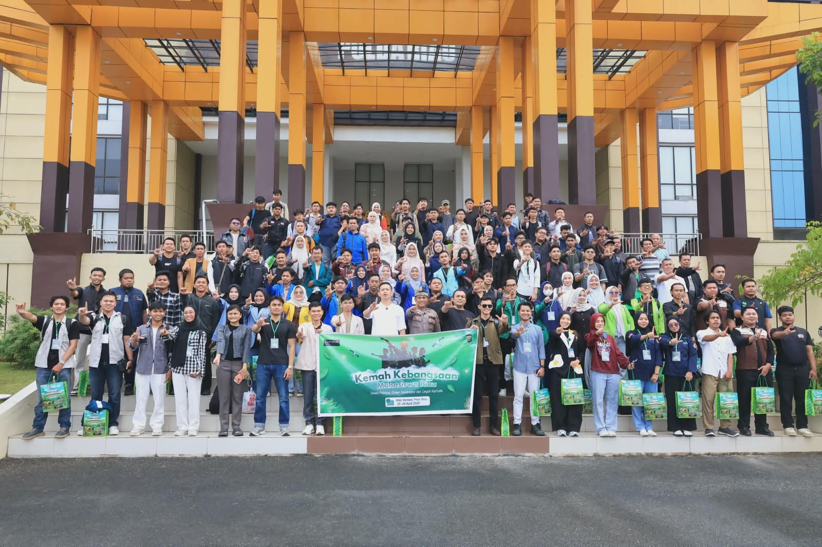 Mahasiswa Institut Agama Islam Rokan Ambil Peran dalam Suksesnya Kemah Kebangsaan Mahasiswa Riau 2026